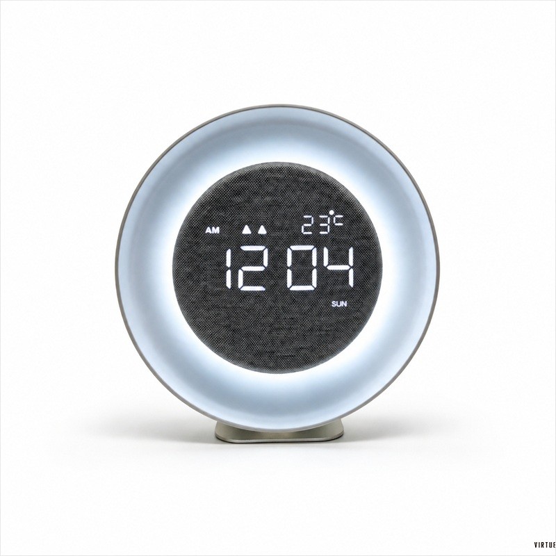 Round RGB Night Light Desk Clock
