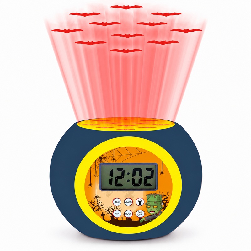 Cartoon Pattern Projection Digital Alarm Clock