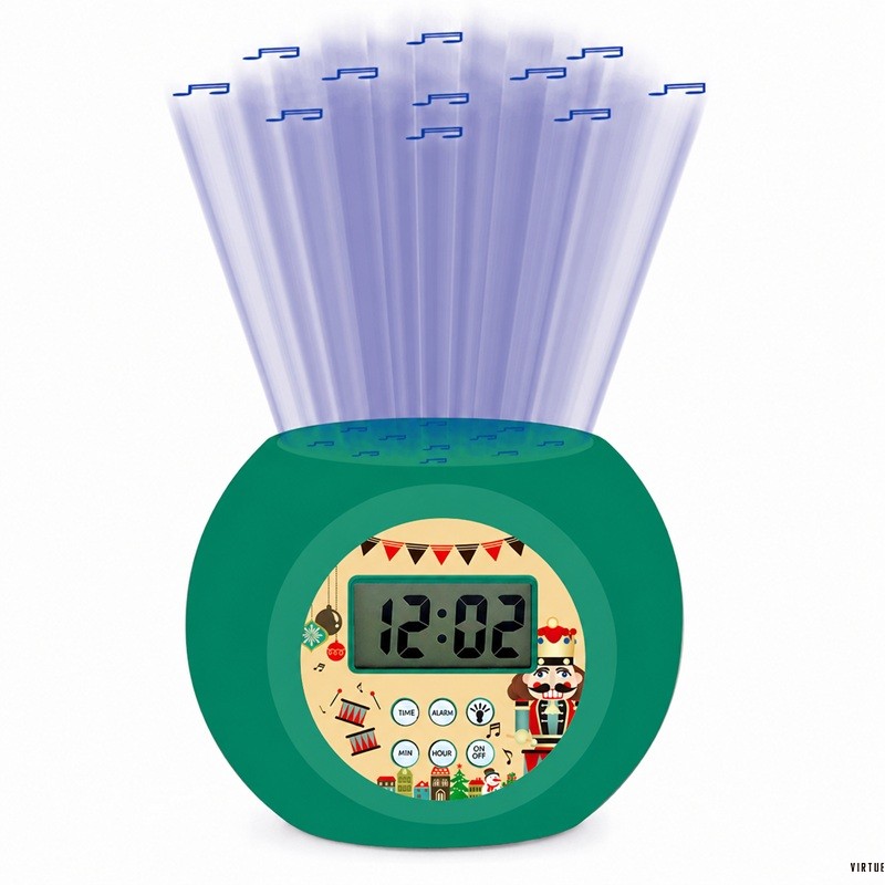 Cartoon Pattern Projection Digital Alarm Clock